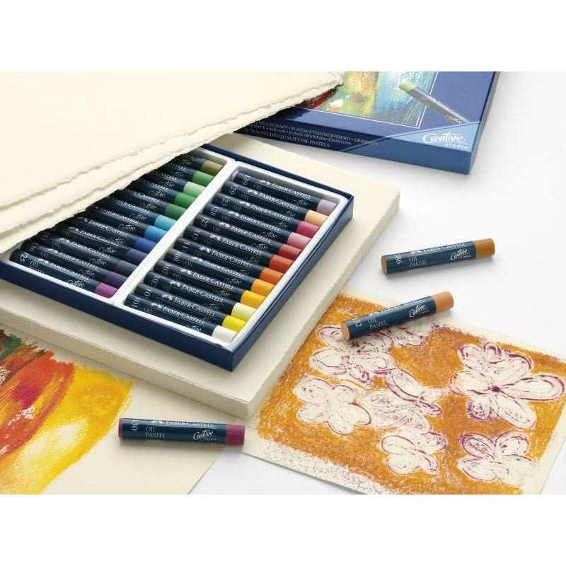 Set 24 pasteluri uleioase Faber-Castell