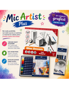 Set complet desen și grafică pentru copii Mic Artist Plus