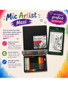 Set complet desen și grafică pentru copii Mic Artist Maxi