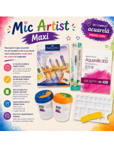 Set complet acuarelă pentru copii Mic Artist Maxi