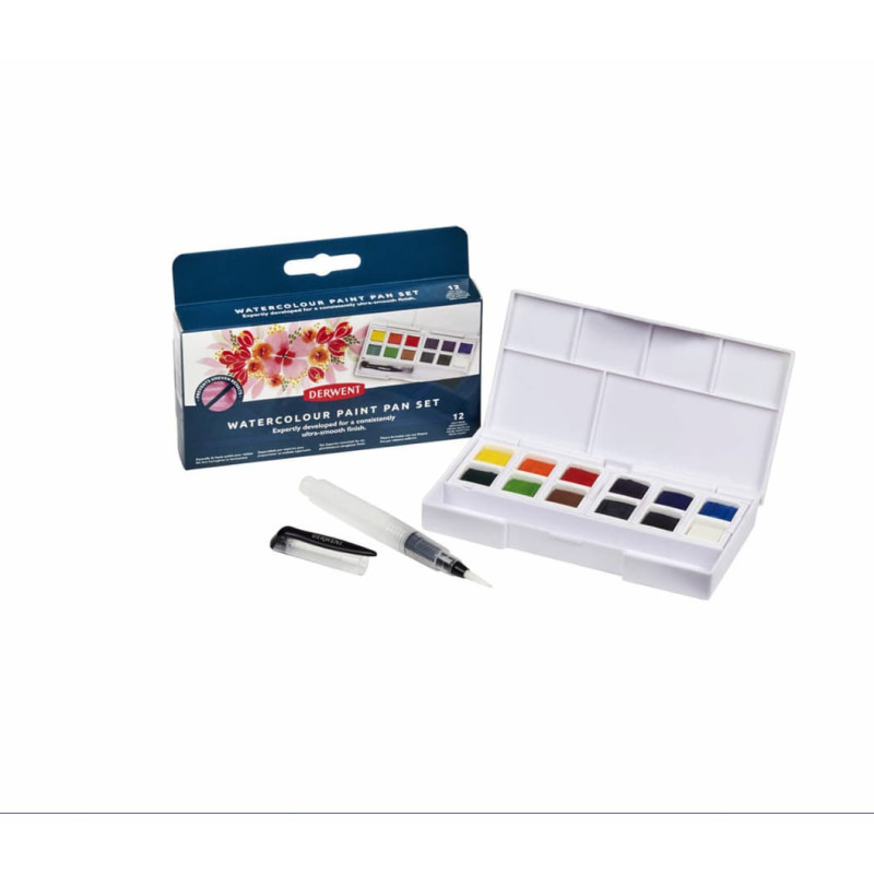 Set 12 acuarele Derwent Watercolour Paint Pan