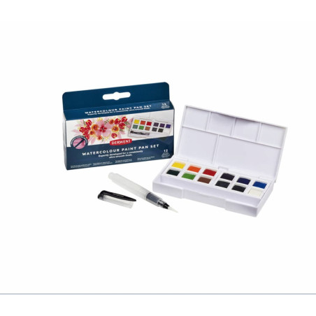 Set 12 acuarele Derwent Watercolour Paint Pan