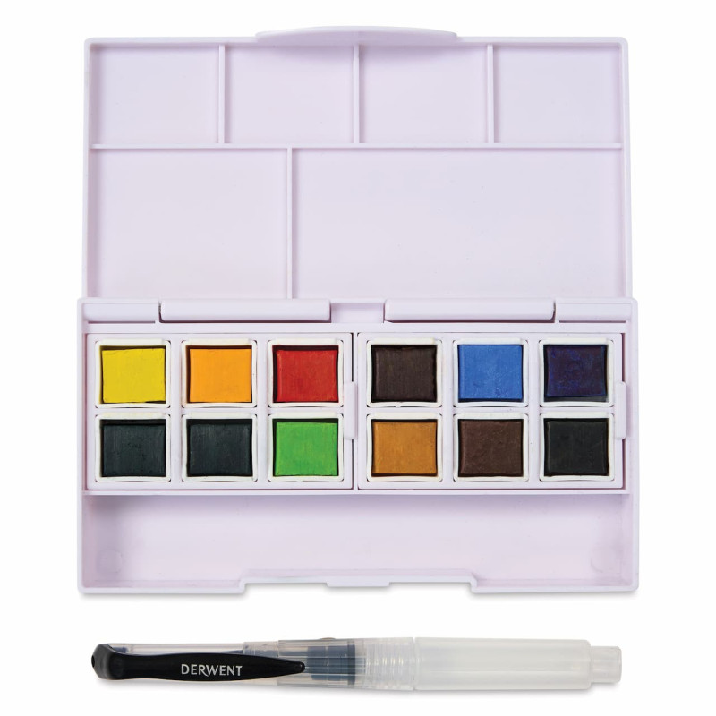 Set 12 culori Derwent Inktense Paint Pan