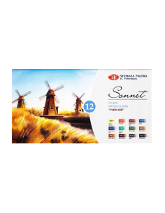 Set 12 acuarele Sonnet Plenair 2.5 ml