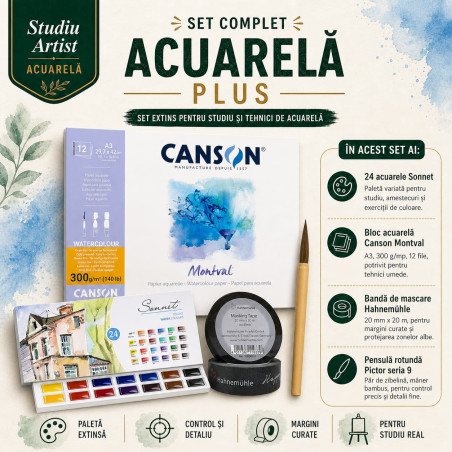 Set complet acuarelă Studiu Artist Plus
