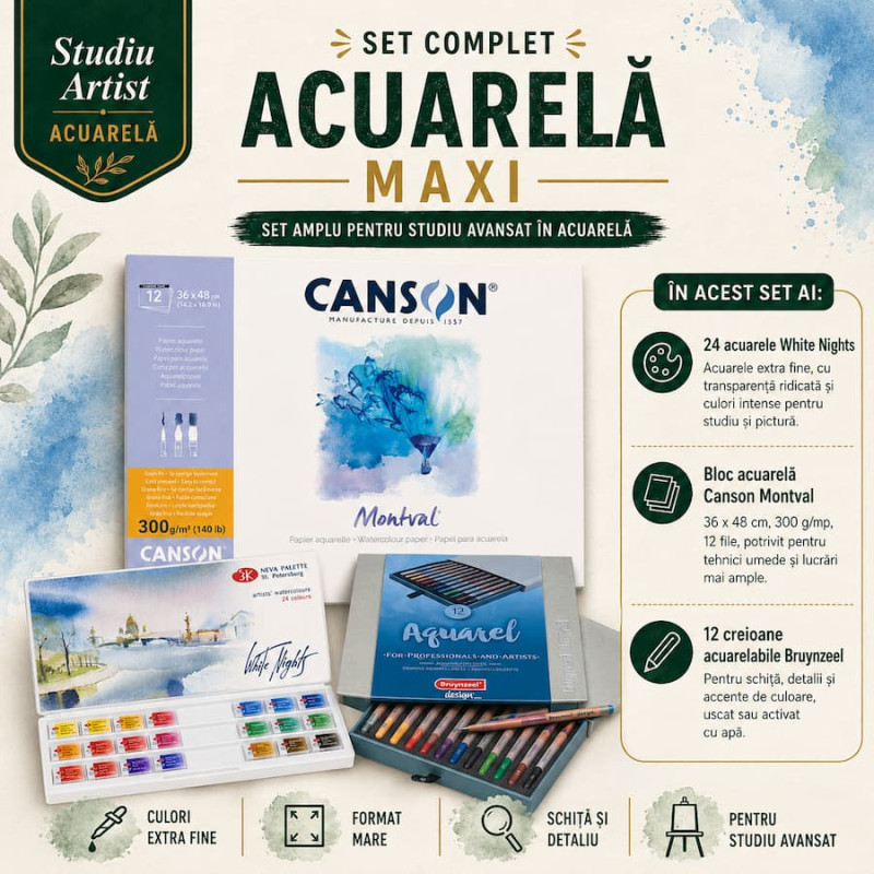 Set complet acuarelă Studiu Artist Maxi