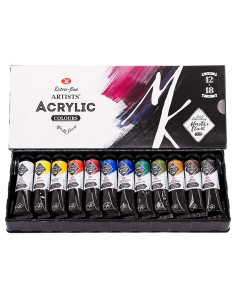 Set culori acrilice extrafine Masterclass 12 x 18 ml