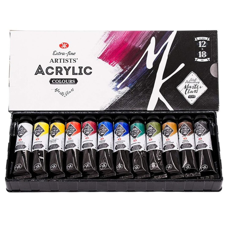 Set culori acrilice extrafine Masterclass 12 x...
