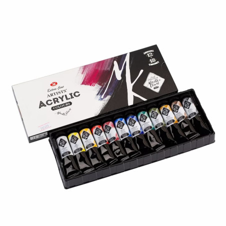 Set culori acrilice extrafine Masterclass 12 x 18 ml