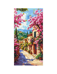 Pictura pe numere 40x80 cm, peisaj din Grecia