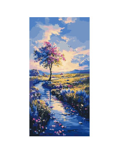 Pictura pe numere 60x80 cm, apus de soare