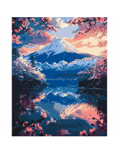 Pictura pe numere 40x50 cm, muntele albastru