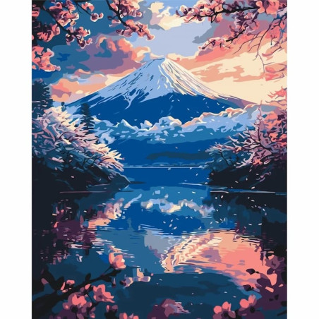 Pictura pe numere 40x50 cm, muntele albastru