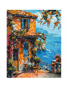 Pictura pe numere 40x50 cm, peisaj de vacanta