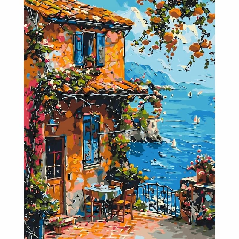 Pictura pe numere 40x50 cm, peisaj de vacanta