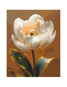 Pictura pe numere 40x50 cm, lalea ( culori metalizate)