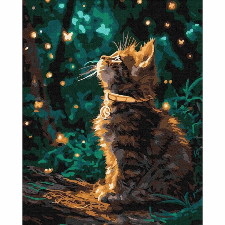 Pictura pe numere 40x50 cm, pui de pisica