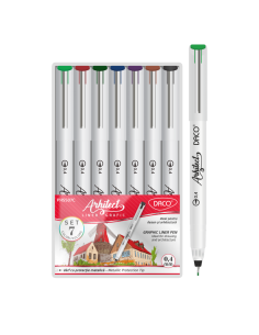 Set 7 Linere Grafic Arhitect Color -Daco
