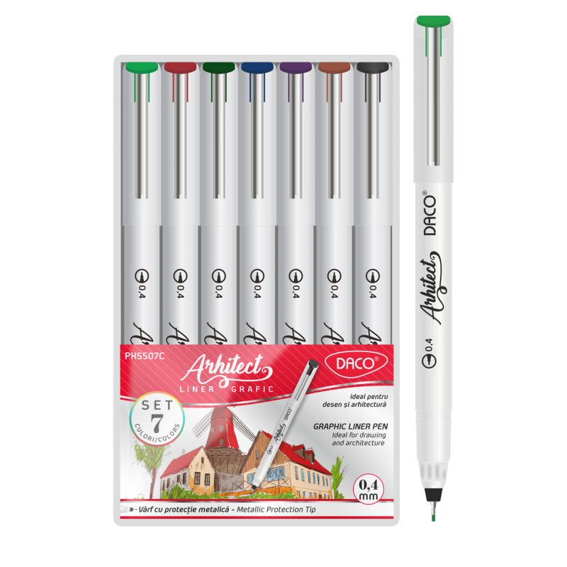 Set 7 linere color DACO 0.4 mm