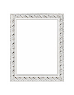 Ramă din lemn albă cu inserții aurii 40×50 cm pentru...
