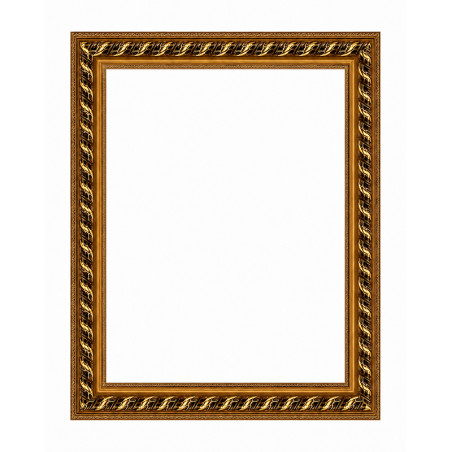 Ramă din lemn maro cu inserții aurii 40×50 cm pentru pânze pe șasiu