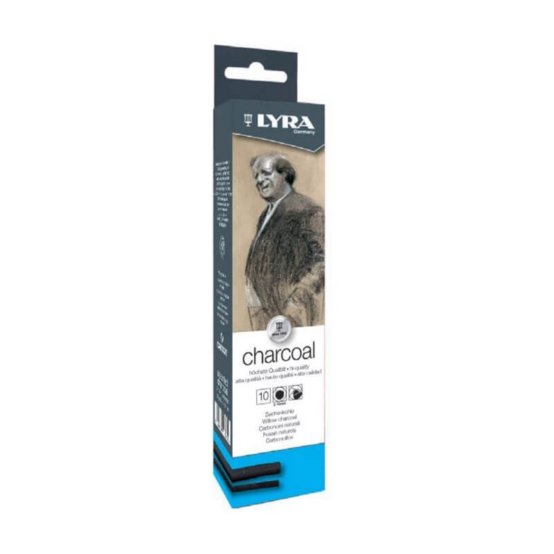 Set 10 cărbuni naturali pentru desen 2–10 mm Lyra
