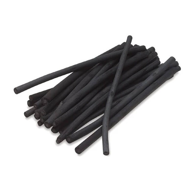 Set 15 cărbuni naturali pentru desen 3–4 mm Lyra