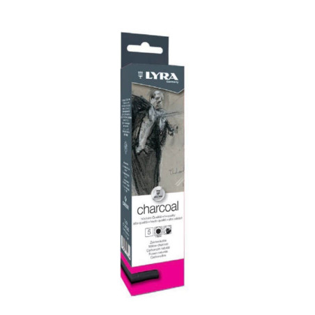 Set 5 cărbuni naturali pentru desen 7–9 mm Lyra