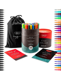 Set 60 markere liner + brush pen DACO