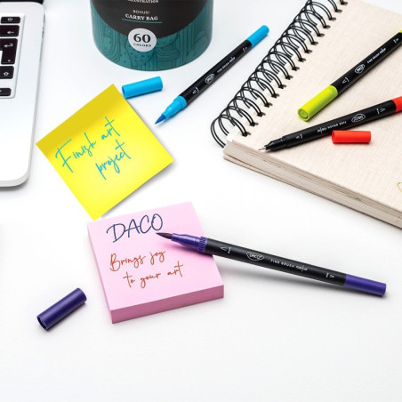 Set 60 markere liner + brush pen DACO