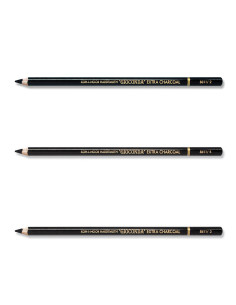 Creioane cărbune natural Koh-I-Noor Soft, Medium, Hard