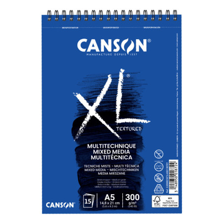 Bloc mixed media A5 Canson 300g/mp 30 file
