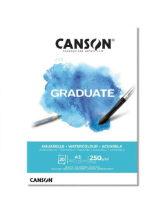 Bloc acuarelă A3 Canson Graduate Aquarelle 250g/mp 20 file