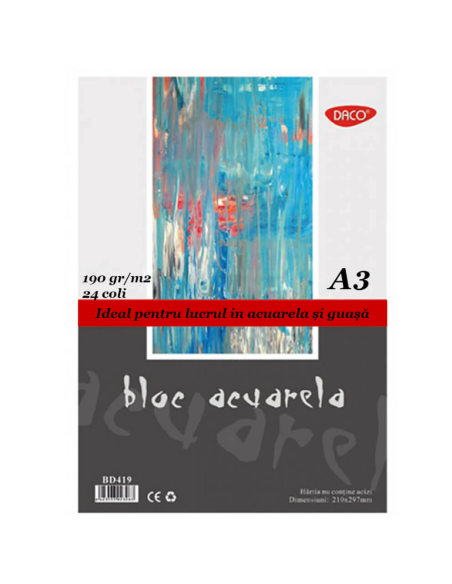Bloc acuarela Daco A3 ( 190gr/Mp)