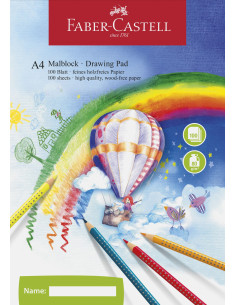 Bloc de desen A4 100g/mp 100 file Faber-Castell