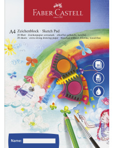 Bloc de desen A4 100g/mp 20 file Faber-Castell
