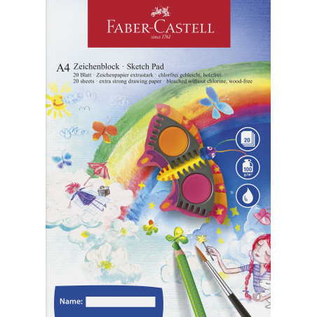 Bloc de desen A4 100g/mp 20 file Faber-Castell