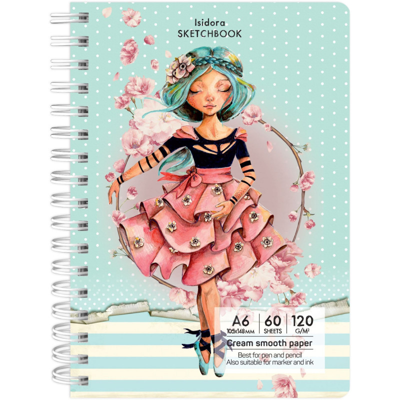 Sketchbook A6 120g/mp 60 file Isidora Drasca