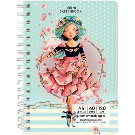 Sketchbook A6 120g/mp 60 file Isidora Drasca