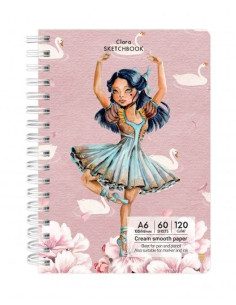 Sketchbook A6 120g/mp 60 file Clara Drasca