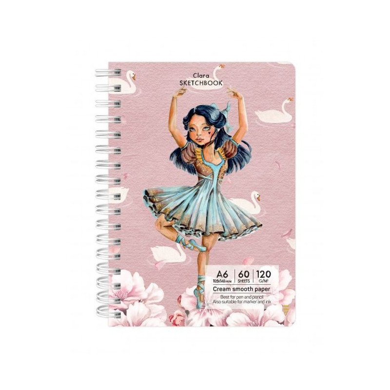 Sketchbook A6 120g/mp 60 file Clara Drasca