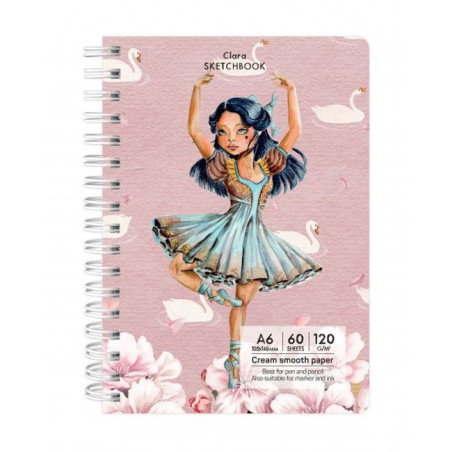 Sketchbook A6 120g/mp 60 file Clara Drasca