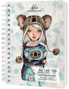 Sketchbook A6 120g/mp 60 file Aika Drasca