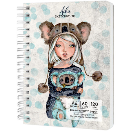 Sketchbook A6 120g/mp 60 file Aika Drasca