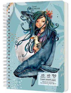 Sketchbook A5 120g/mp 60 file Coral Drasca