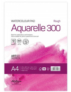 Bloc acuarelă A4 Drasca Aquarelle Rough 300g/mp 12 file