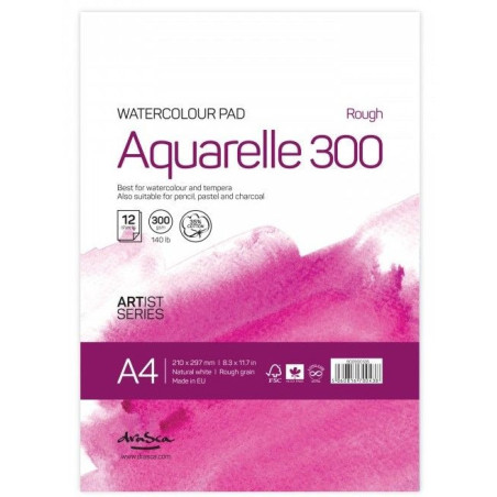 Bloc acuarelă A4 Drasca Aquarelle Rough 300g/mp 12 file