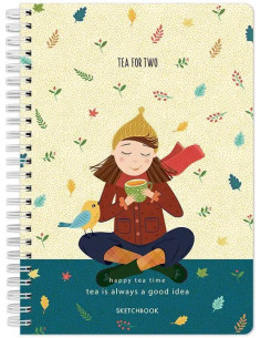 Sketchbook A6 120g/mp 60 file Tea for Two Drasca