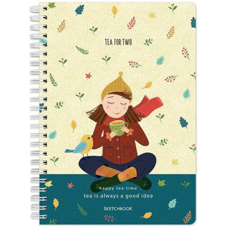 Sketchbook A6 120g/mp 60 file Tea for Two Drasca