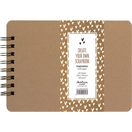 Sketchbook A5 Inspiration Kraft 300g/mp 24 file Drasca